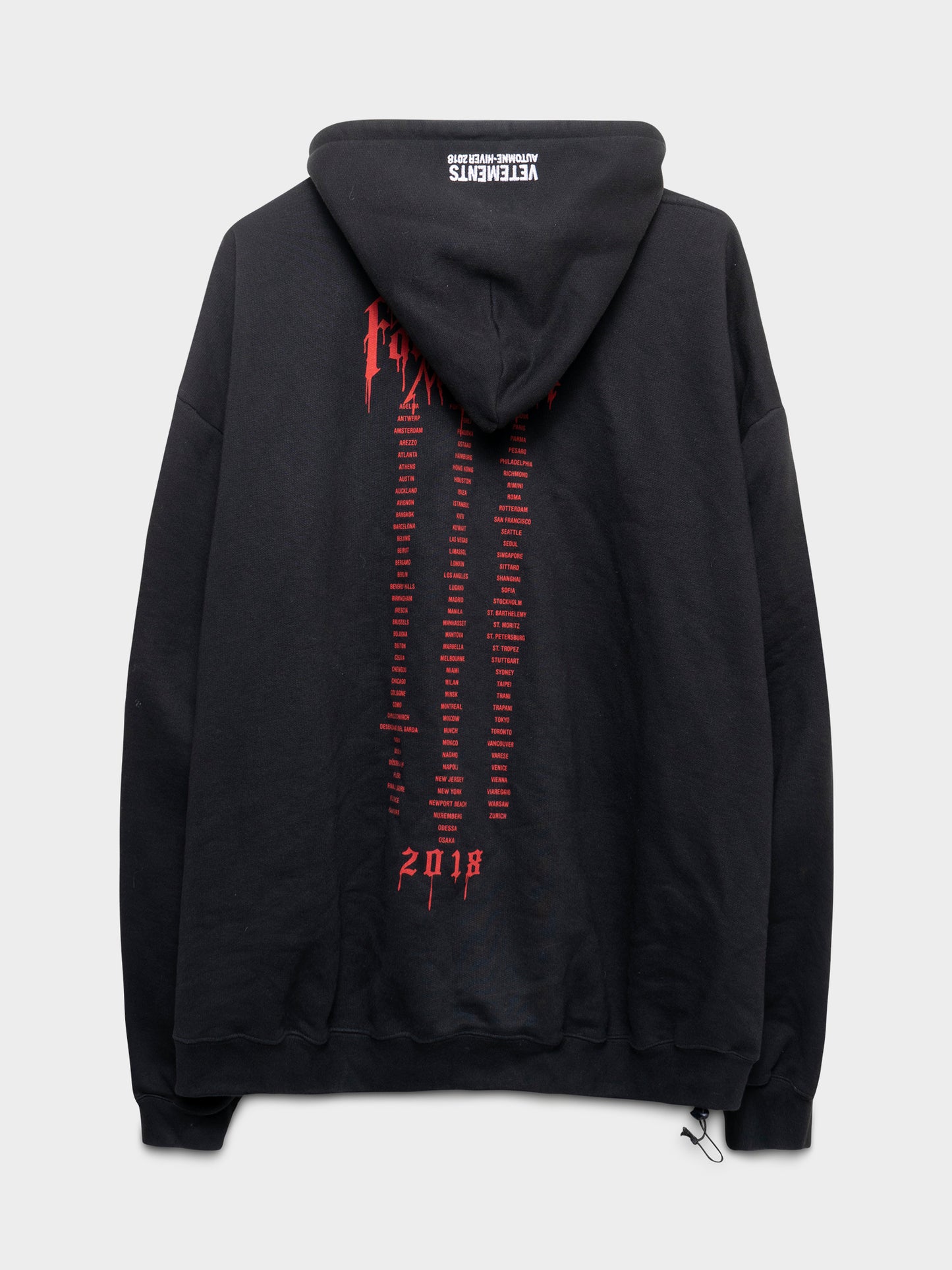 AW18 Metal Tour Blood Logo Hoodie