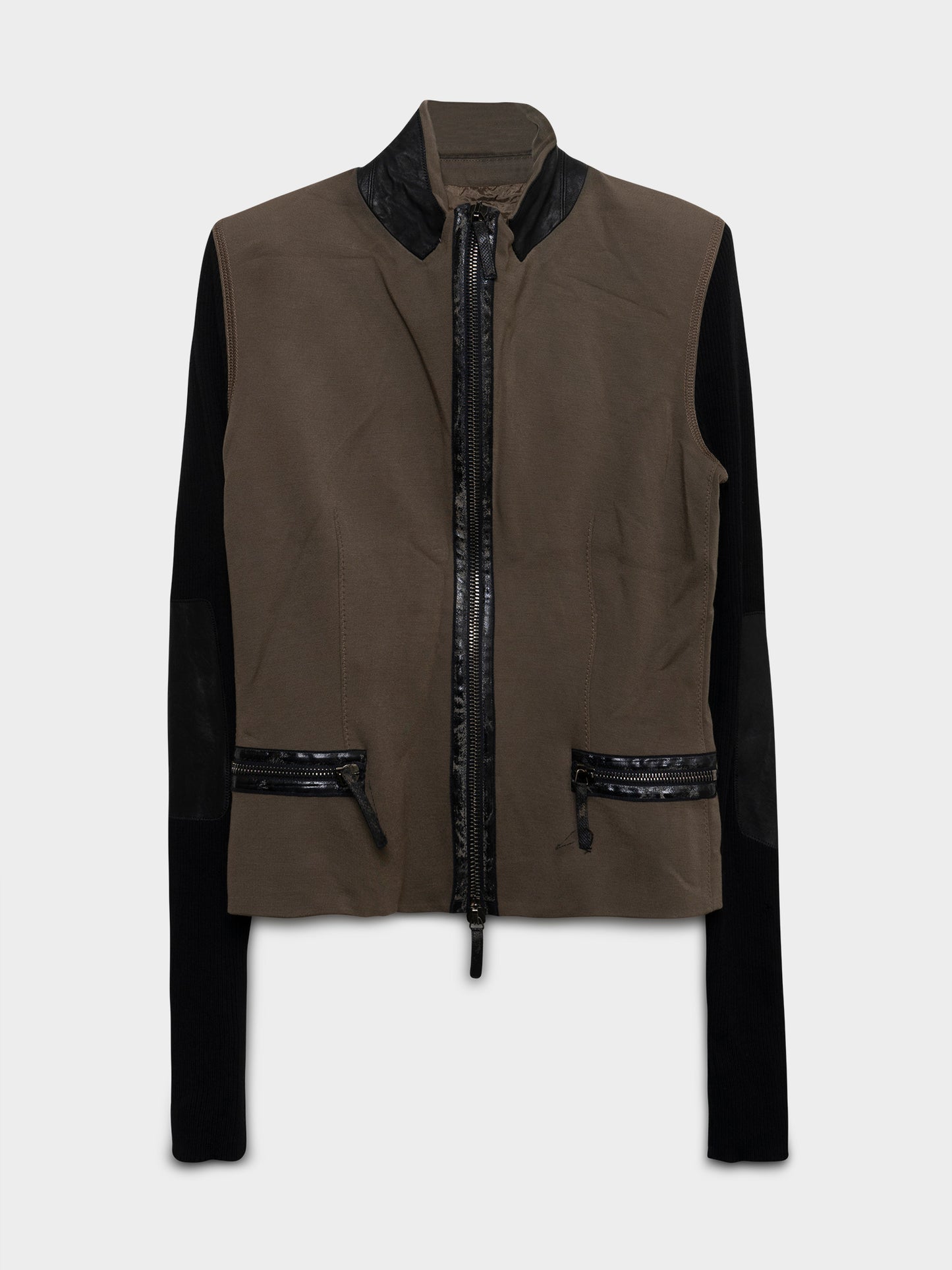 SS09 Leather-Trimmed Jacket