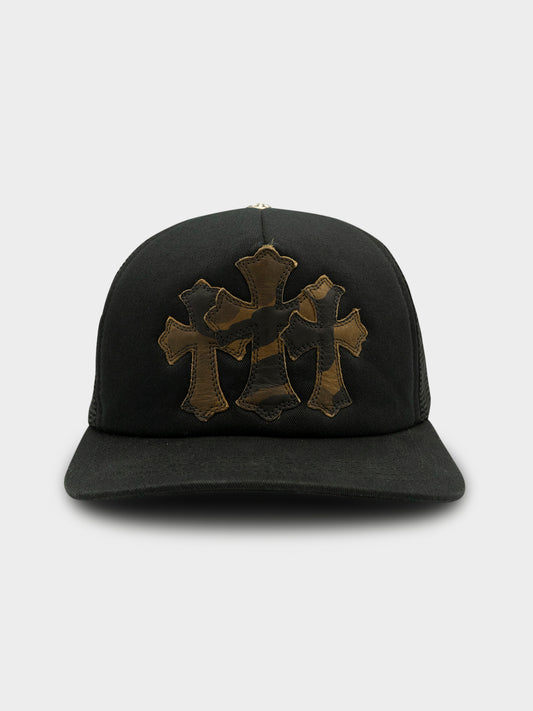 Triple Cross Patch Camo Trucker Hat