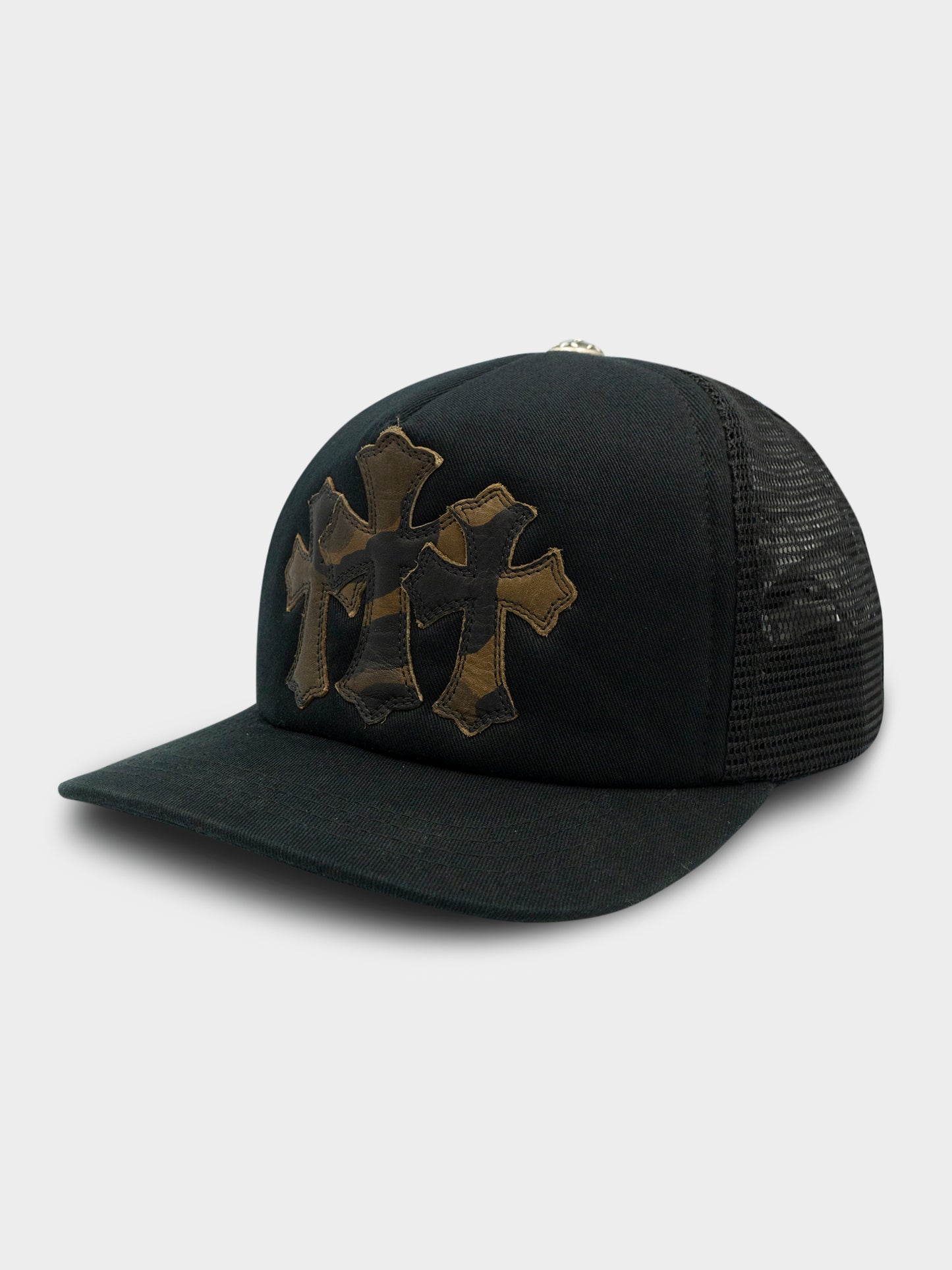Triple Cross Patch Camo Trucker Hat
