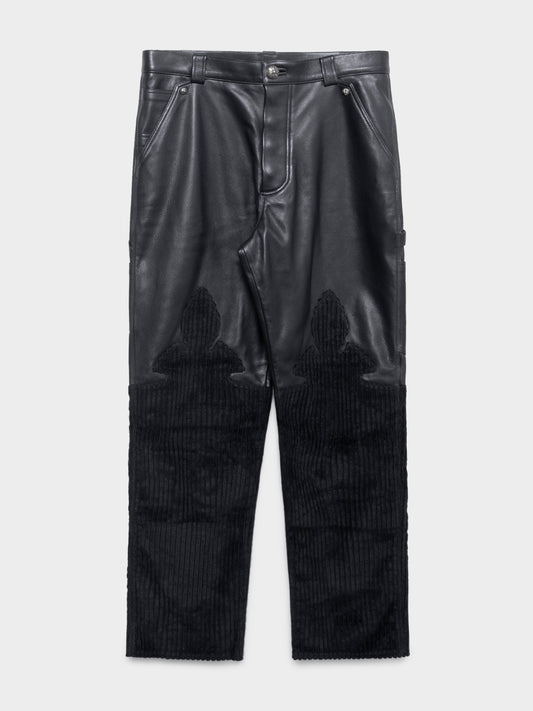 Corduroy & Leather Fleurknee Pants