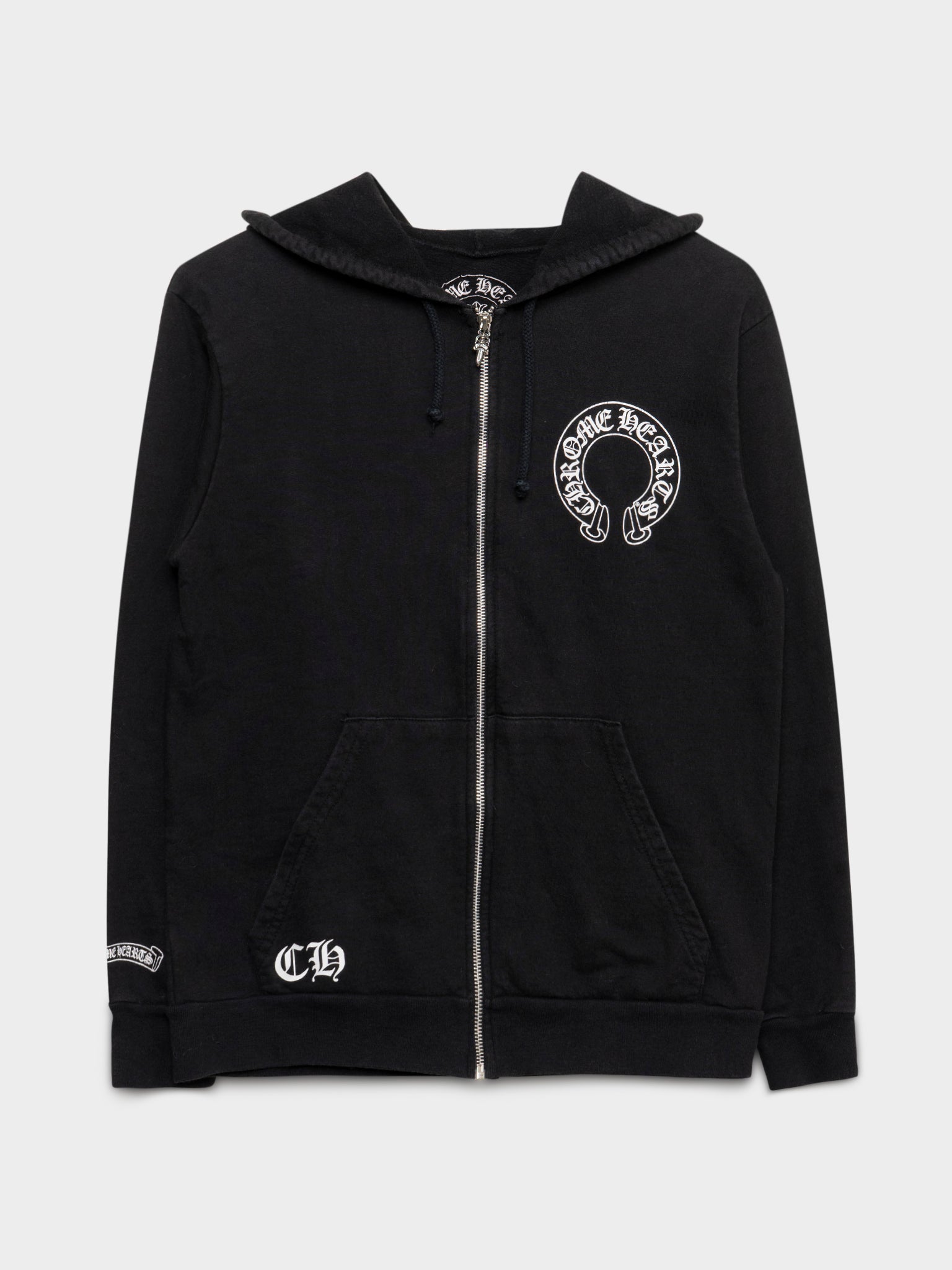 Buy Chrome Hearts Horseshoe & Plus Zip-up Hoodie Online at Groupie