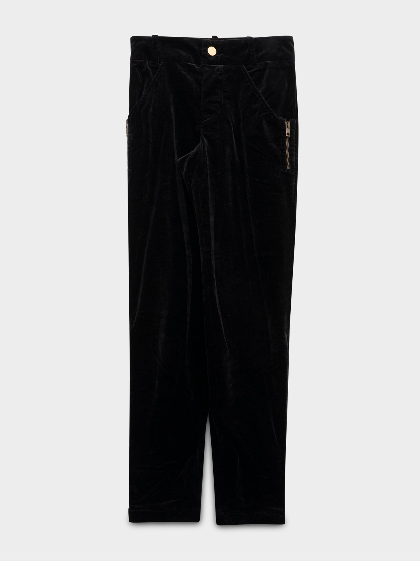 FW03 Tom Ford Velvet Zipper Pants