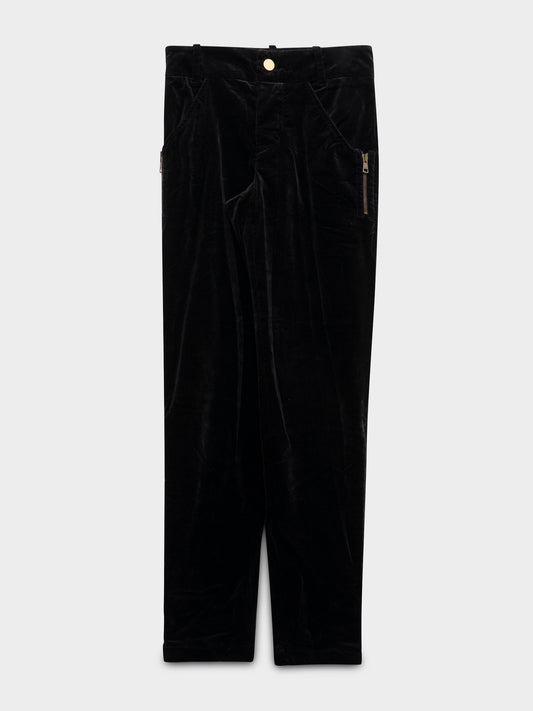 FW03 Tom Ford Velvet Zipper Pants
