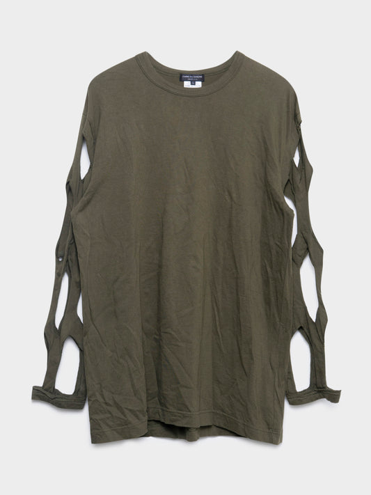 Cutout Sleeve Crewneck