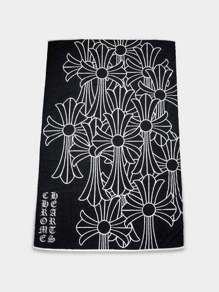 Chrome hearts 黒の模様入りバスタオル100cm165cm Chrome Hearts: Monogram Towel | Groupie