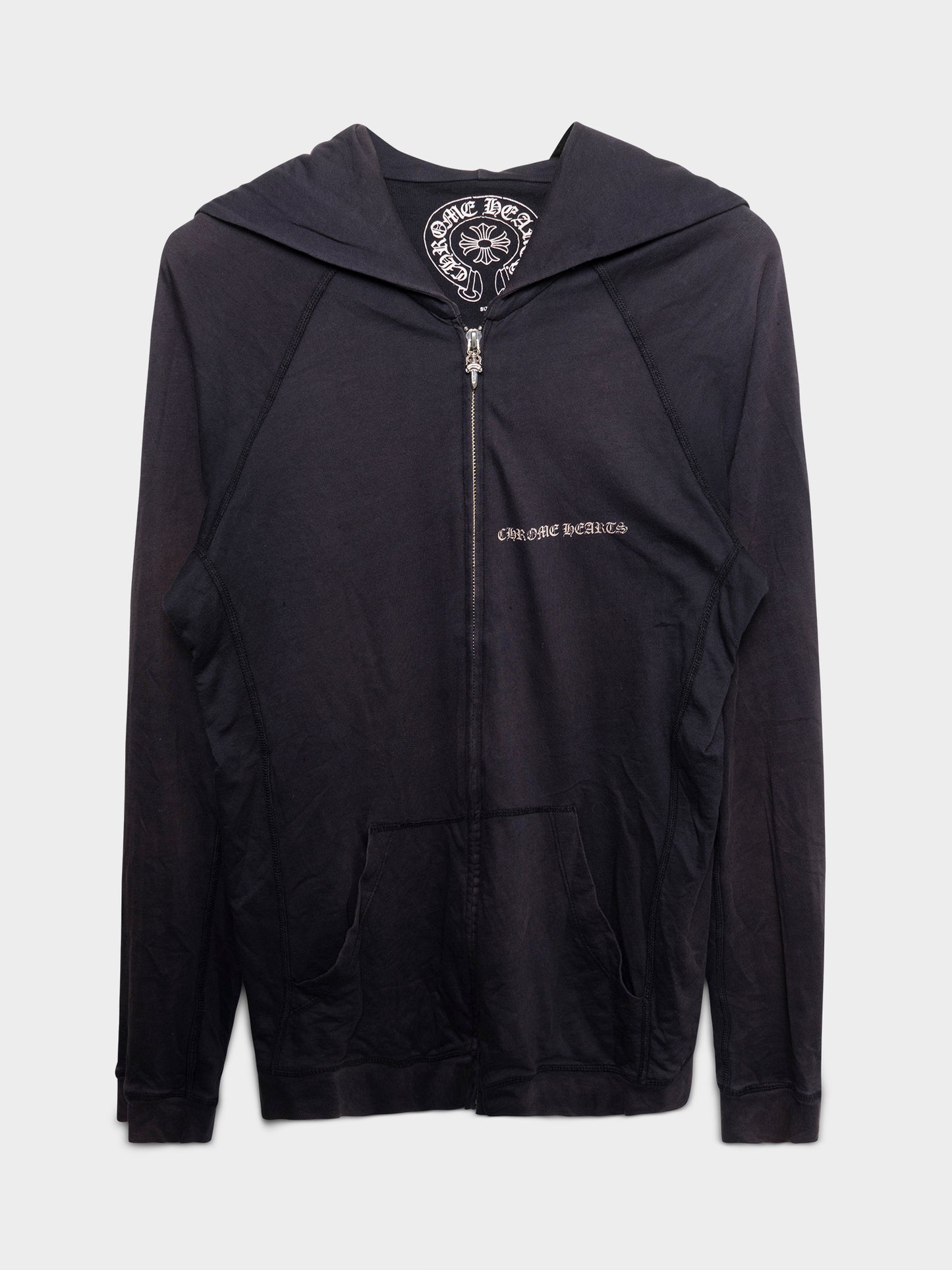Vintage Thin Zip-Up Cross Hoodie