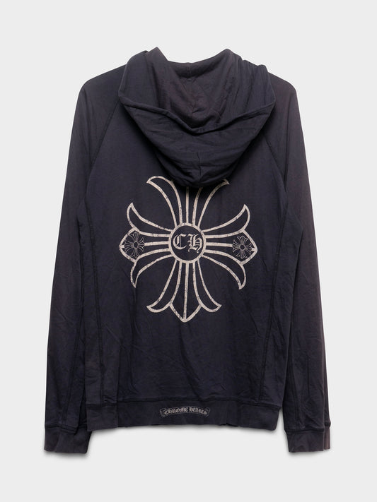 Vintage Thin Zip-Up Cross Hoodie