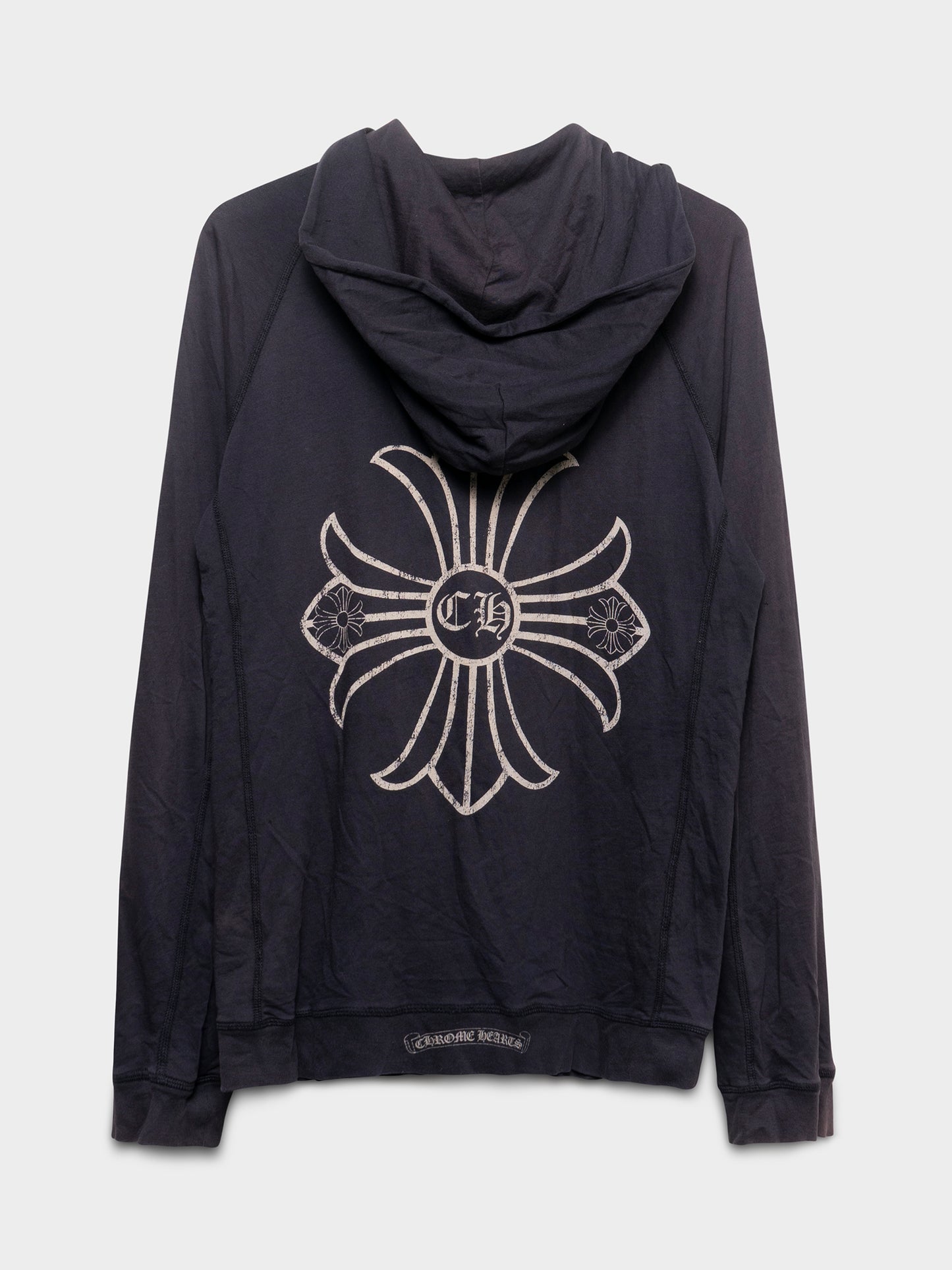 Vintage Thin Zip-Up Cross Hoodie