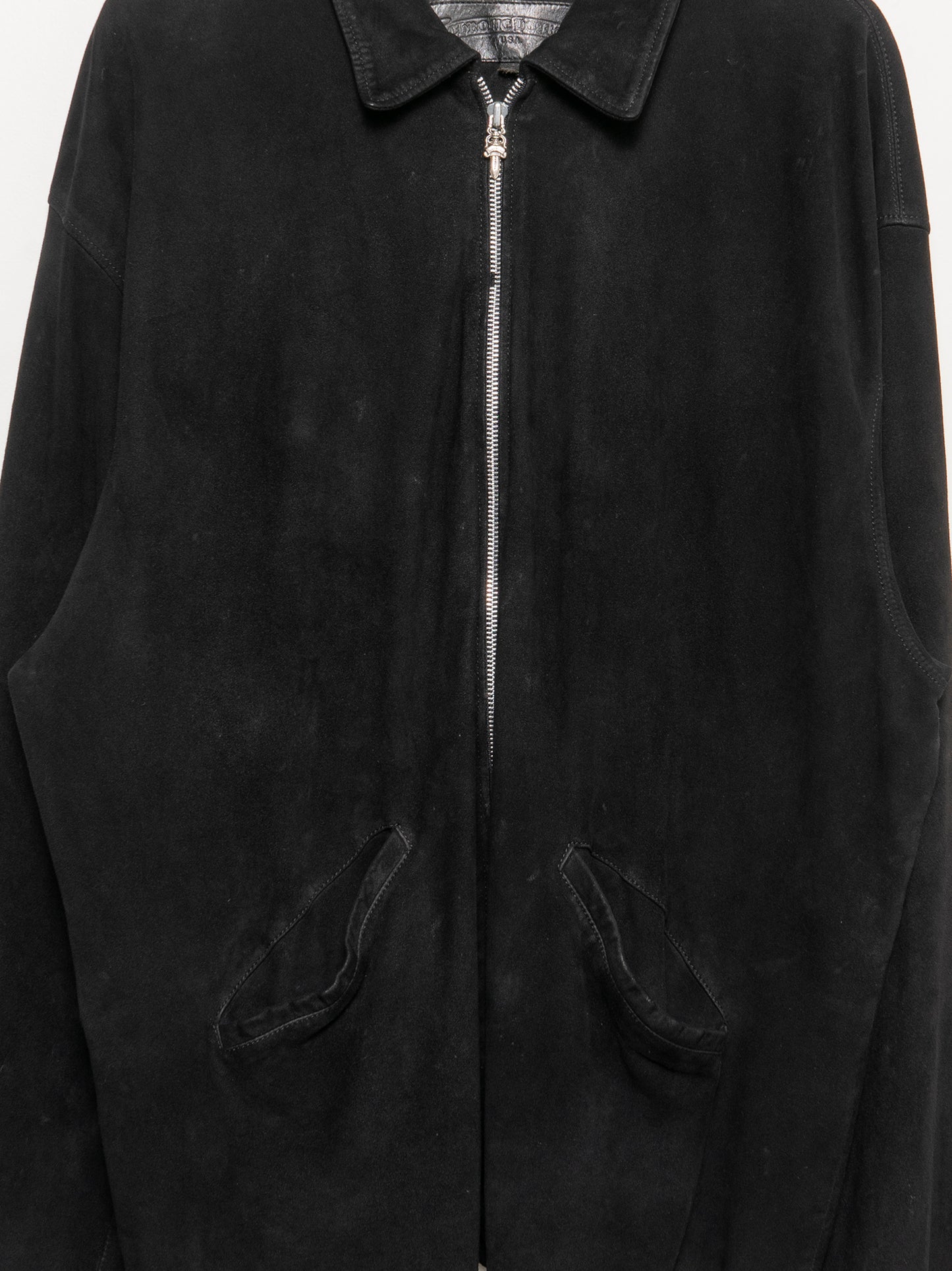 Suede Zip Trucker Jacket
