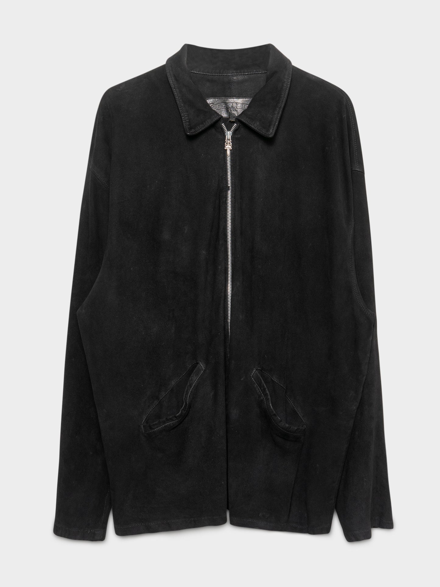 Suede Zip Trucker Jacket