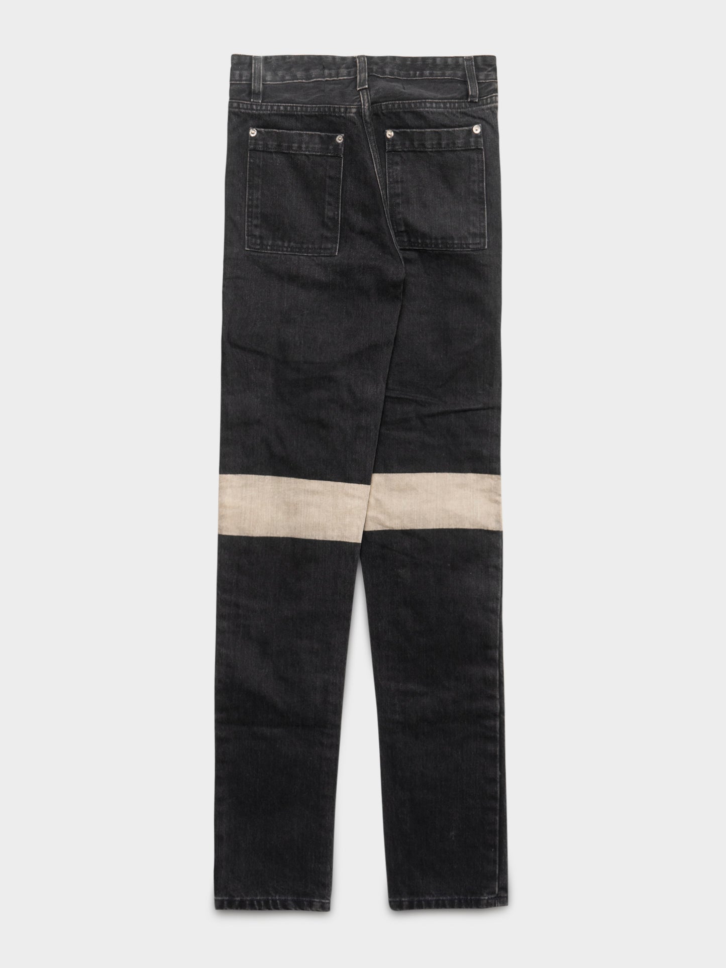 Distressed Zipper Jeans