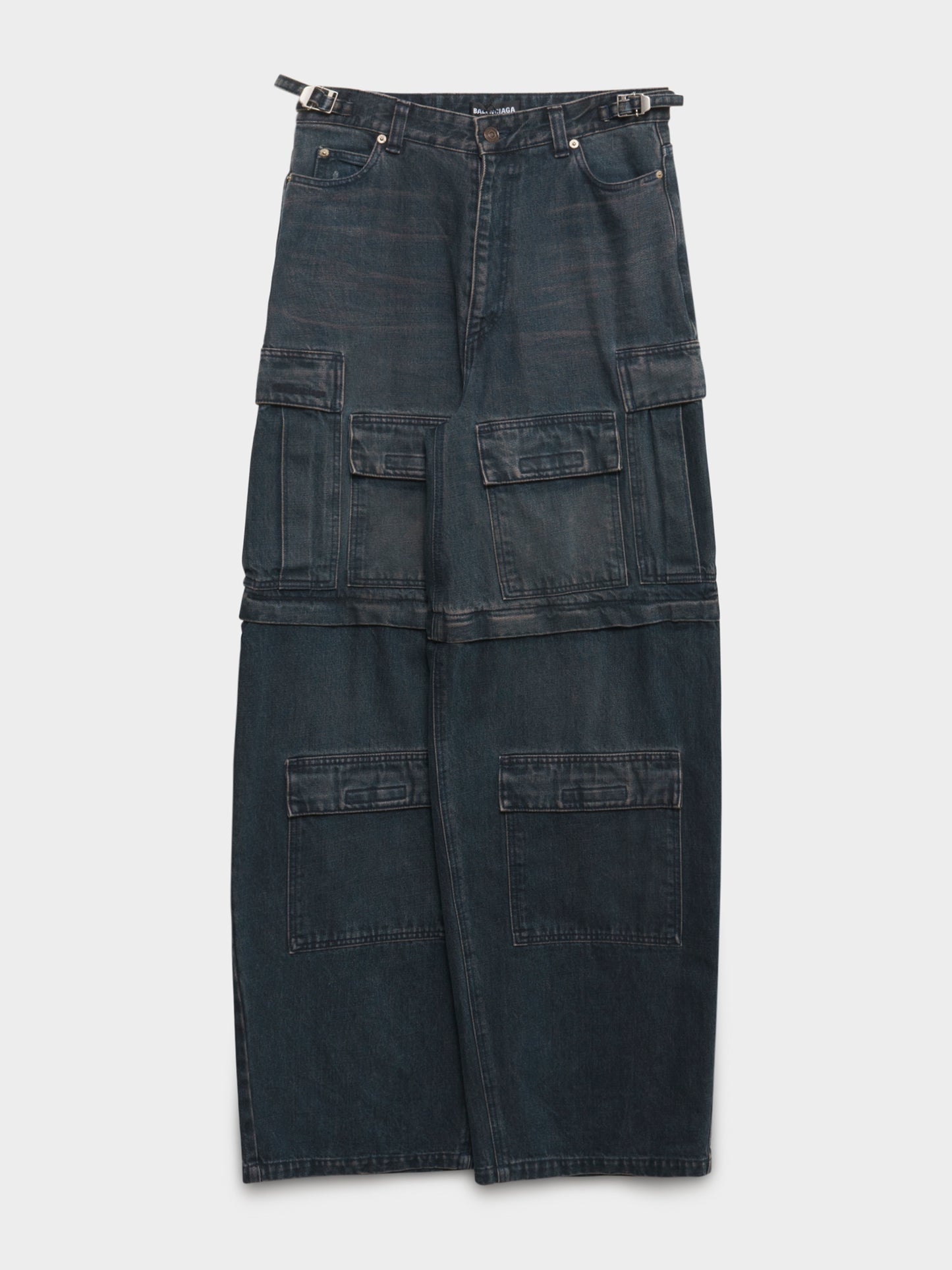 Denim Convertible Cargo Pants