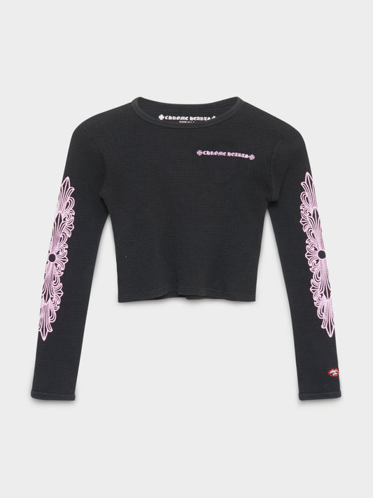Pink on Black Thermal Shirt