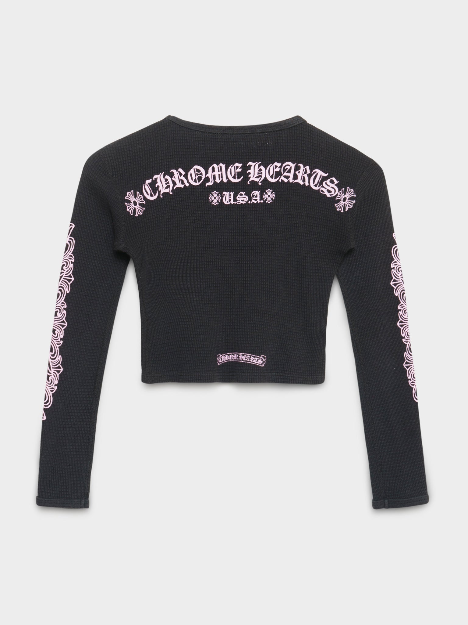 Chrome Hearts: Pink on Black Thermal Shirt | Groupie