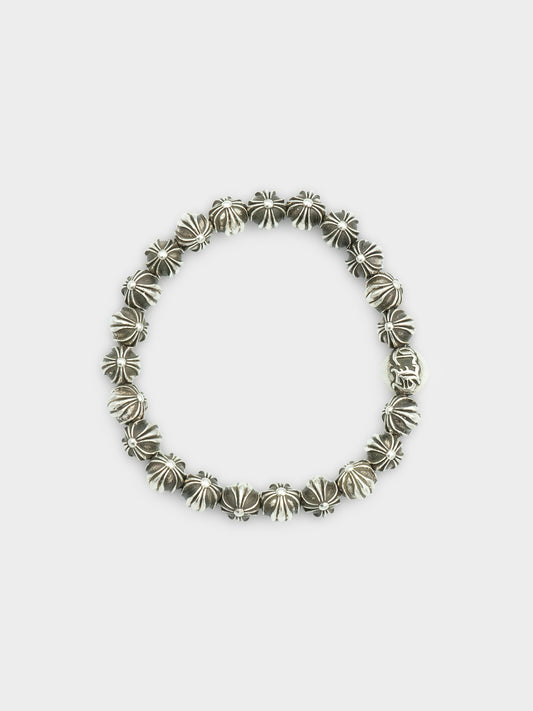 6mm Full Silver Bead Bracelet