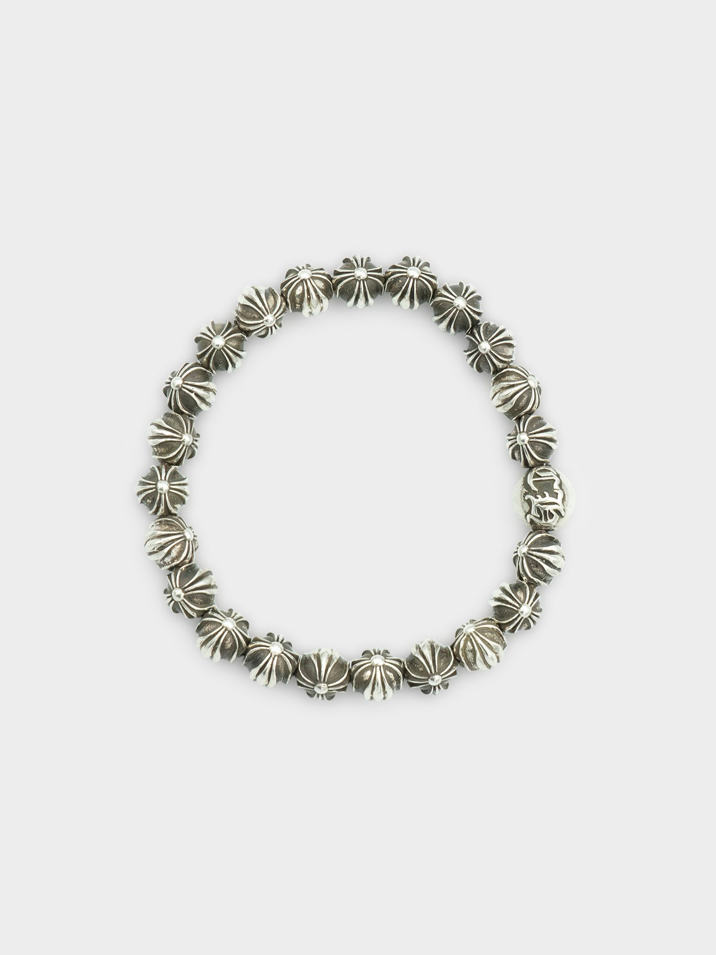 6mm Full Silver Bead Bracelet