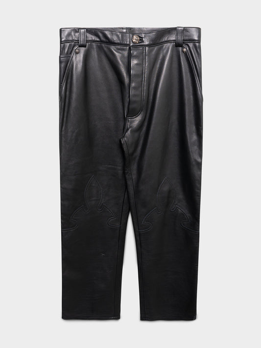 Leather Fleurknee Pants