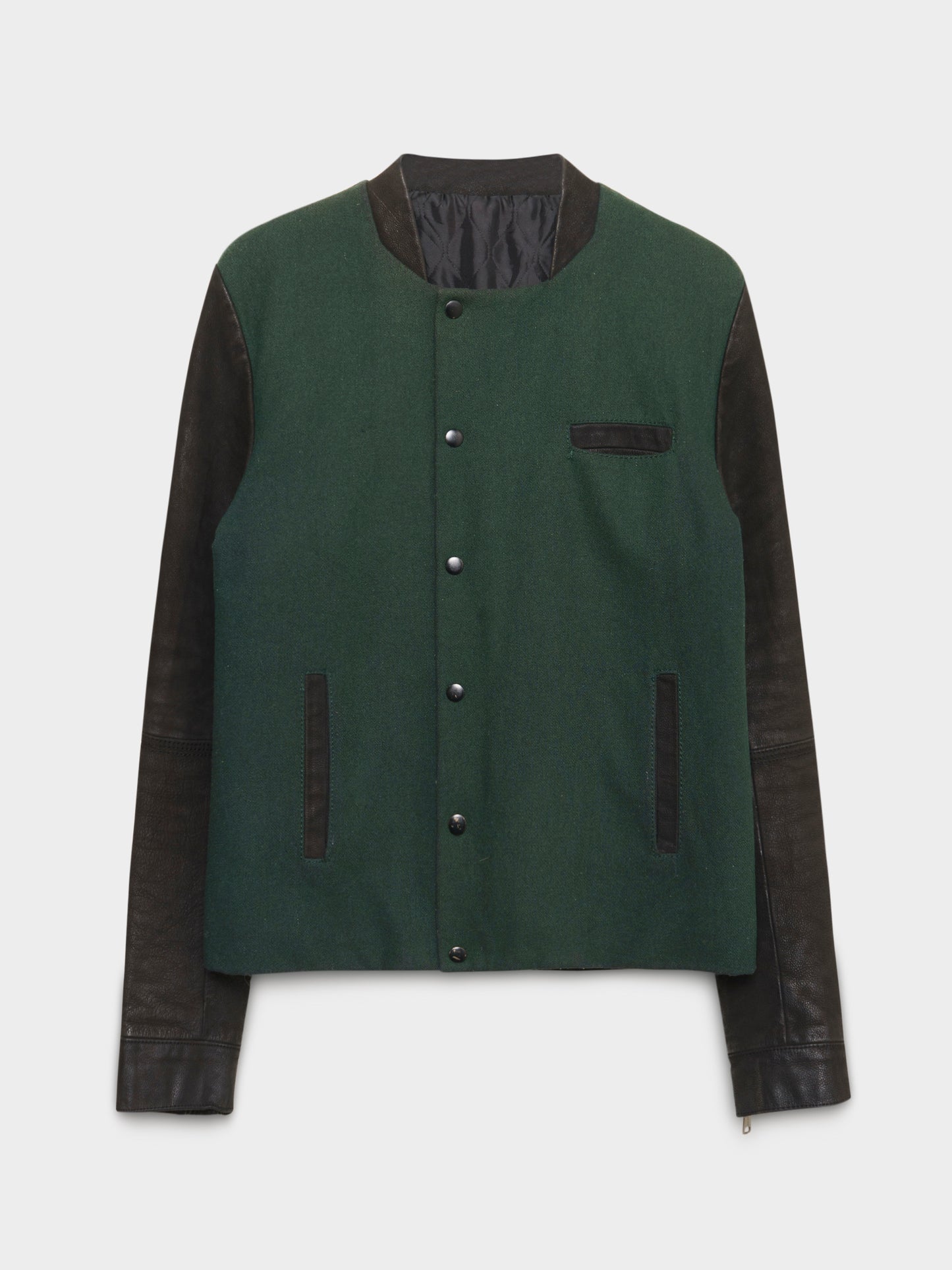 Blistered Leather Varsity Jacket