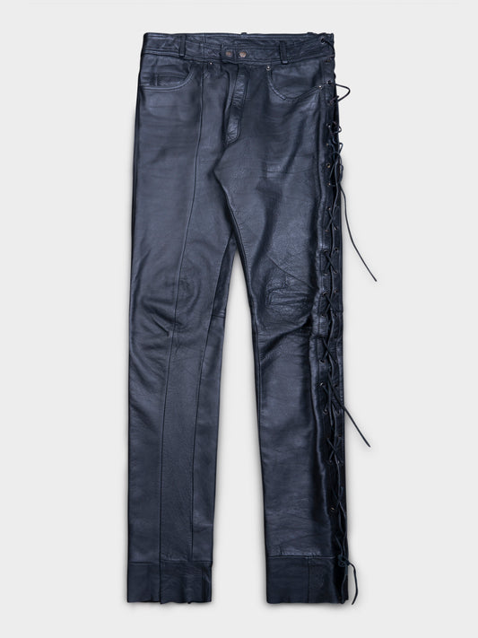 FW02 Artisanal Reconstructed Leather Pants