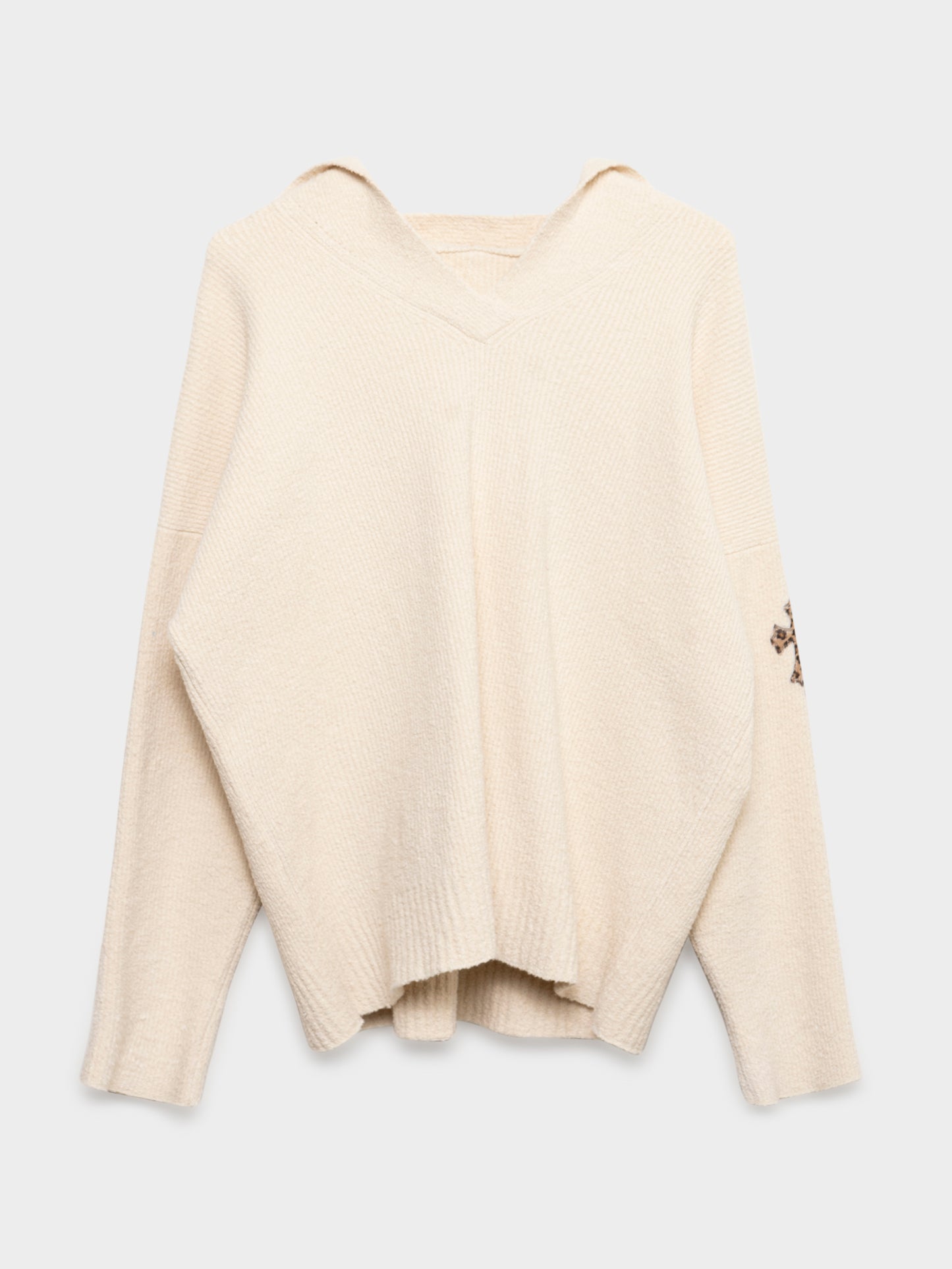 Cashmere Patched Hoodie