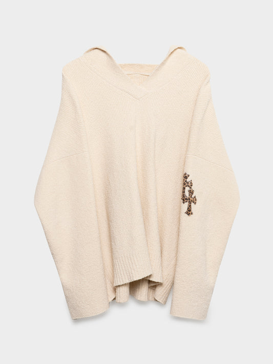 Cashmere Patched Hoodie