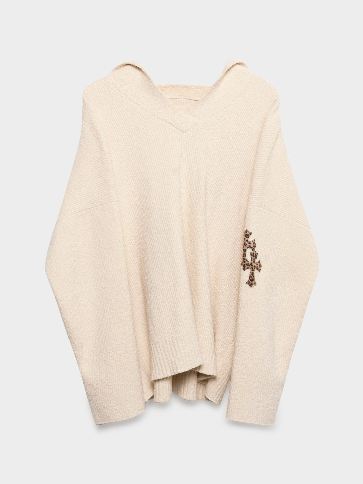 Cashmere Patched Hoodie