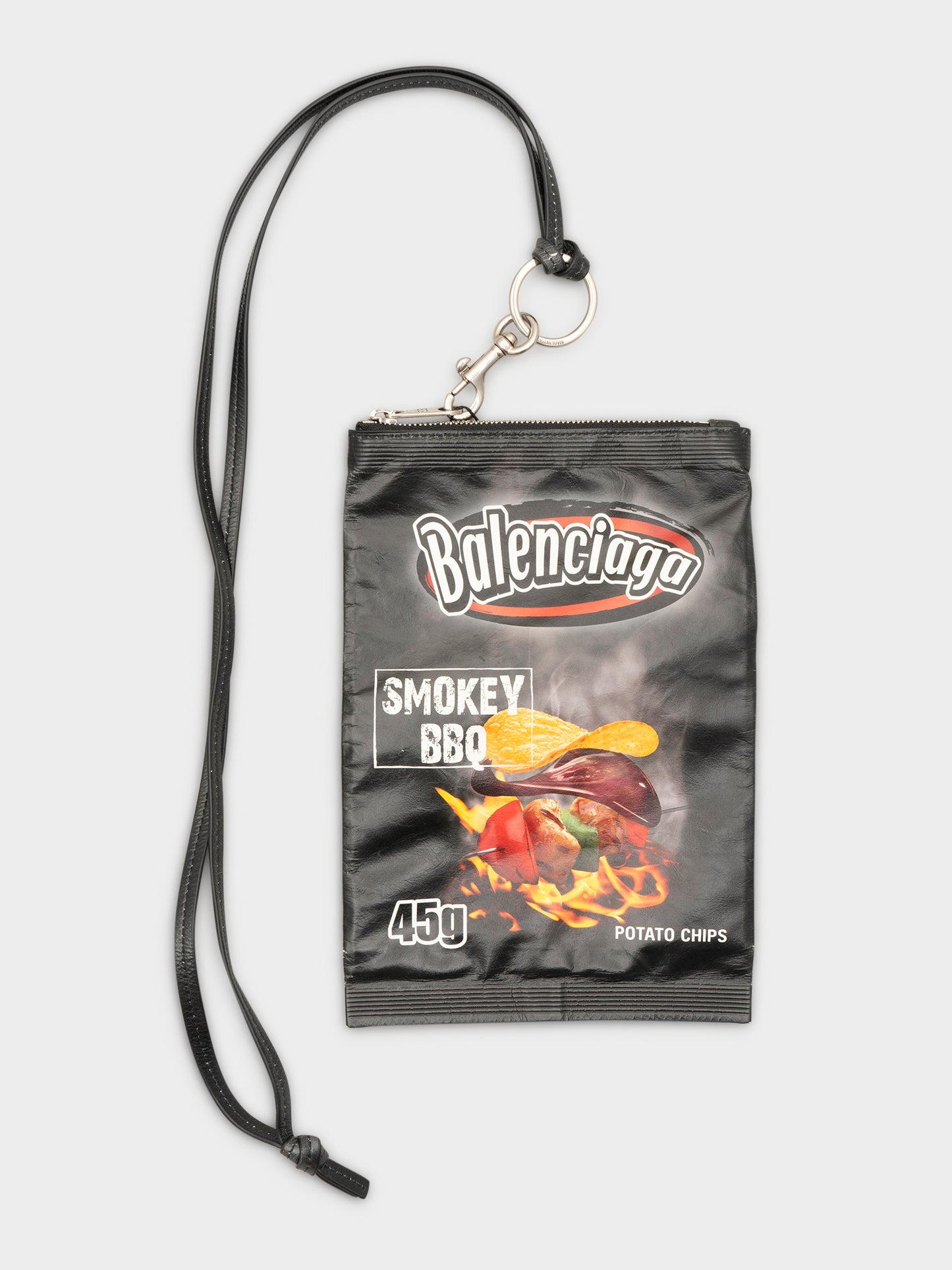 Leather Chip Bag Keychain - Smokey BBQ