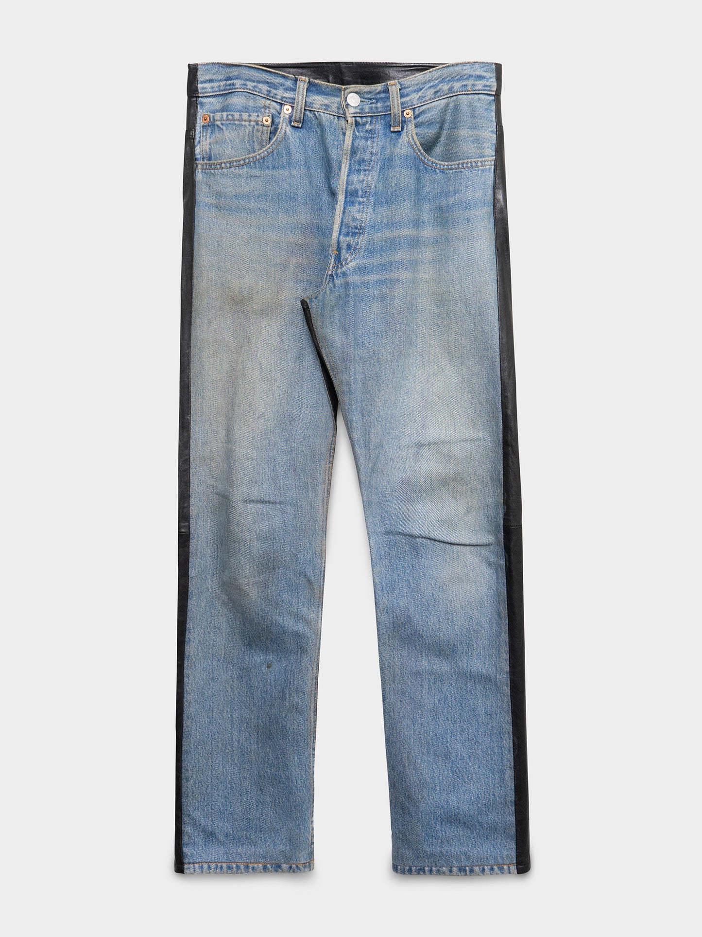 Leather Hybrid Jeans