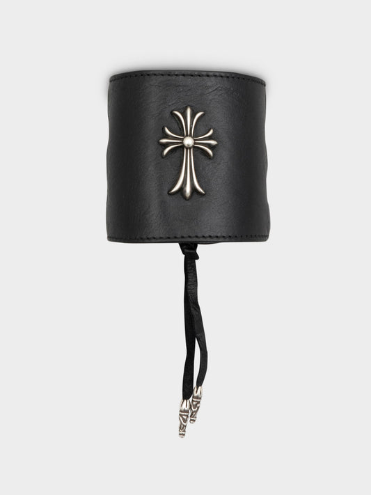 Leather Cross Stud Bracelet