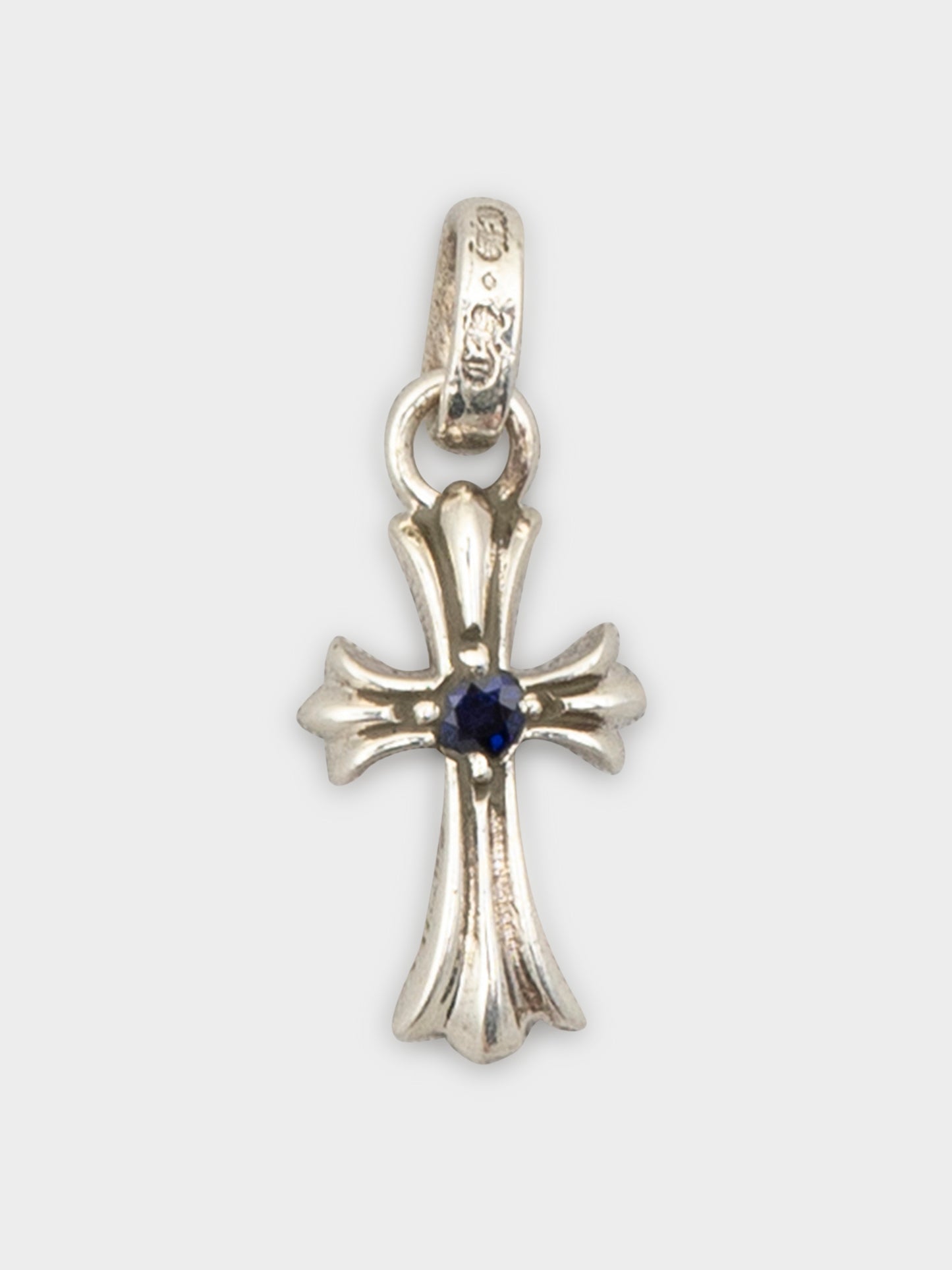 Center Stone Baby Fat Pendant - Blue Sapphire