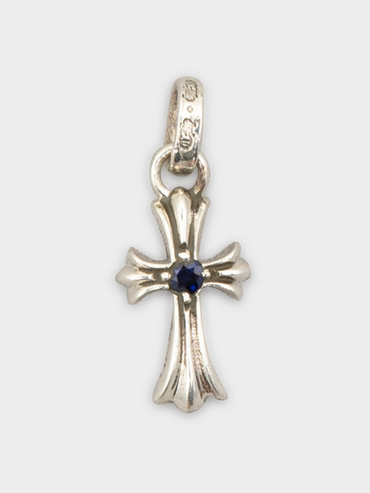 Center Stone Baby Fat Pendant - Blue Sapphire