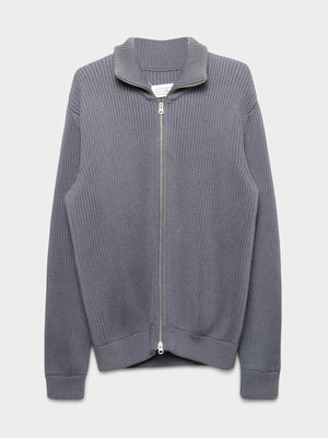 FW08 Ribbed Zip-Up Cardigan