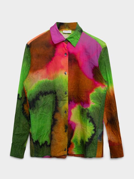 Tie-Dye Button-up Shirt