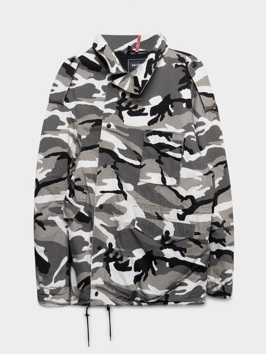 YE24 Snow Camo Off-Shoulder Jacket