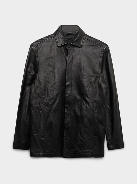 Leather Peacoat