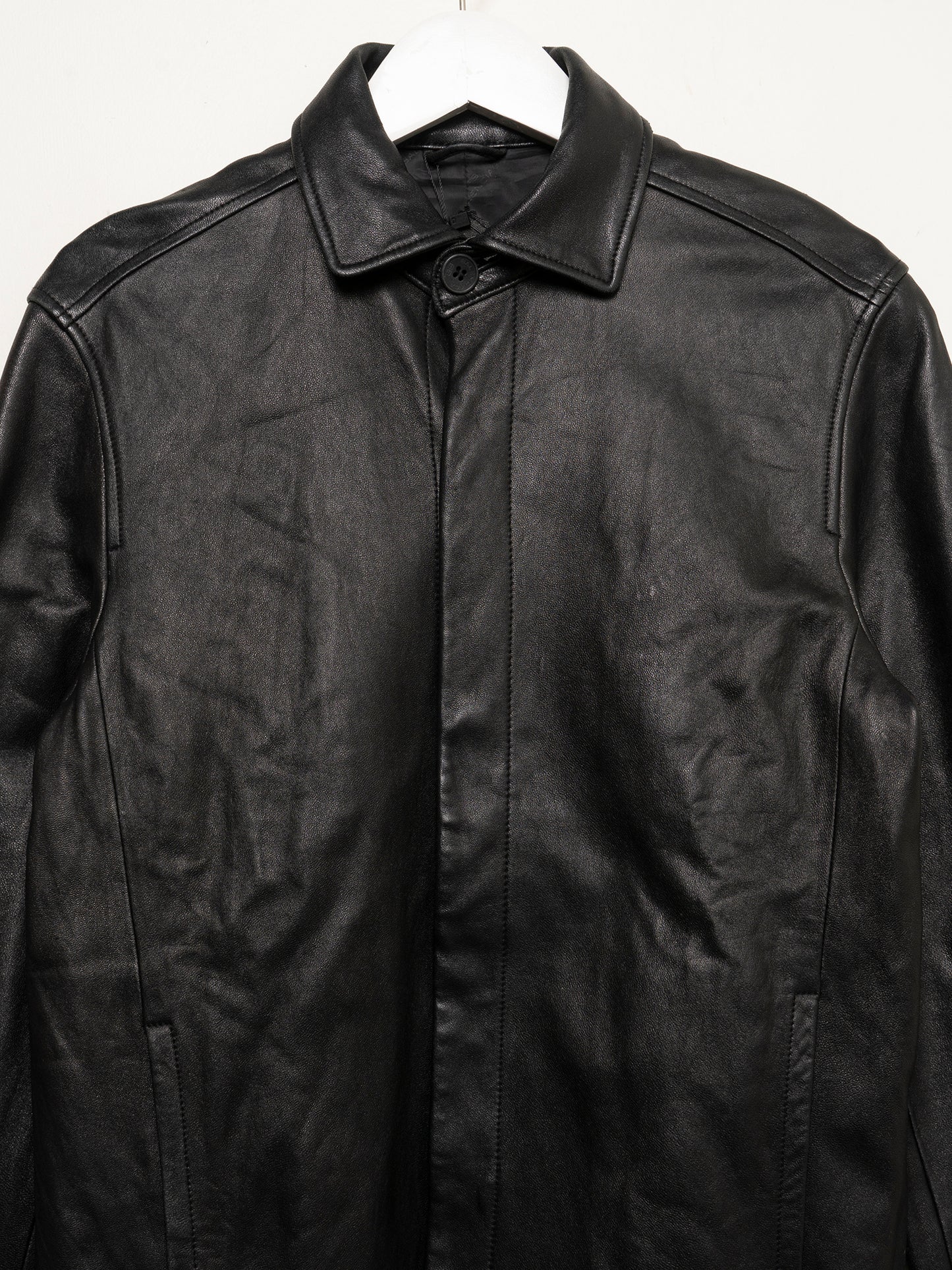 Leather Peacoat