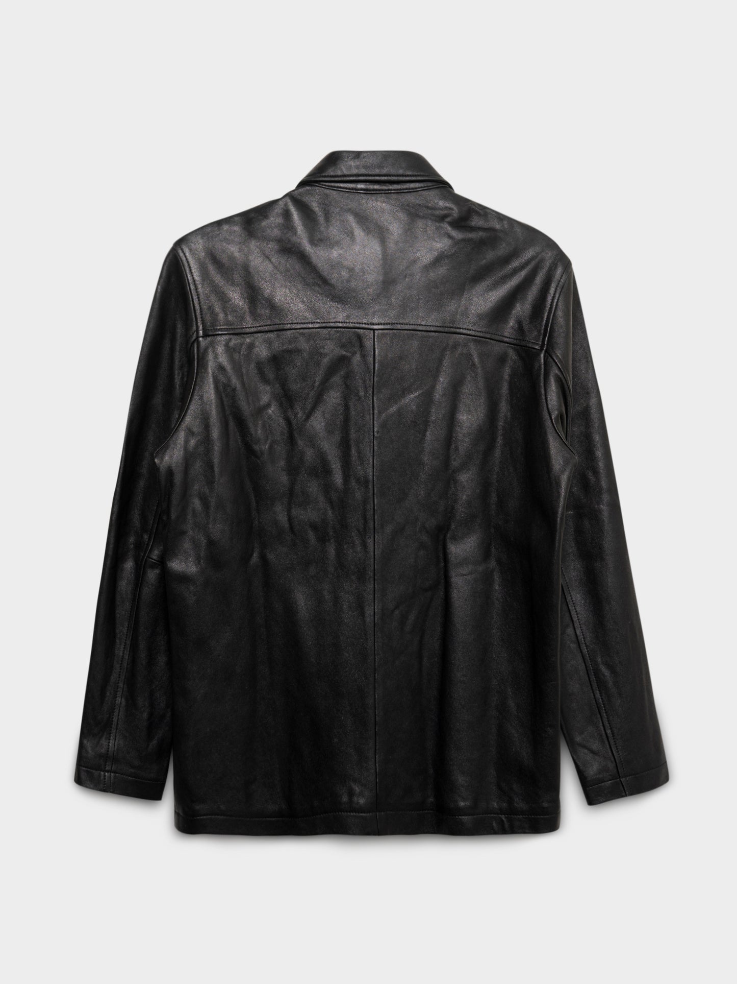 Leather Peacoat