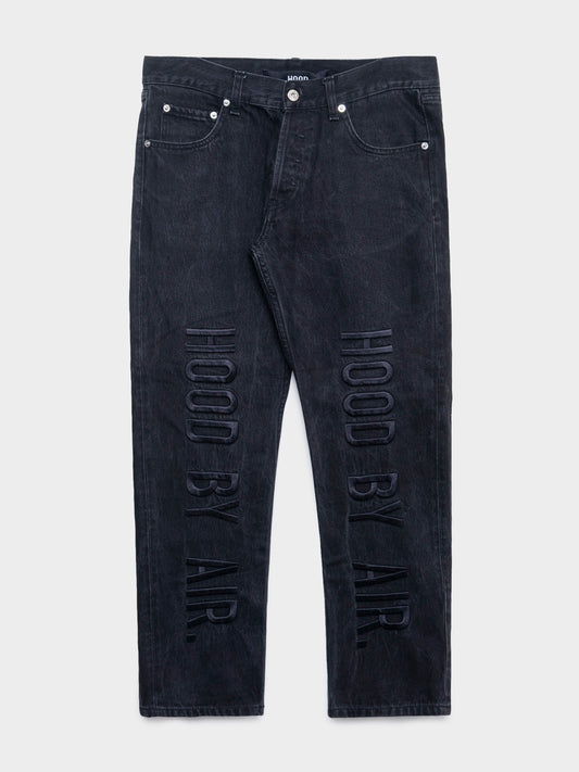 Embroidered Logo Jeans