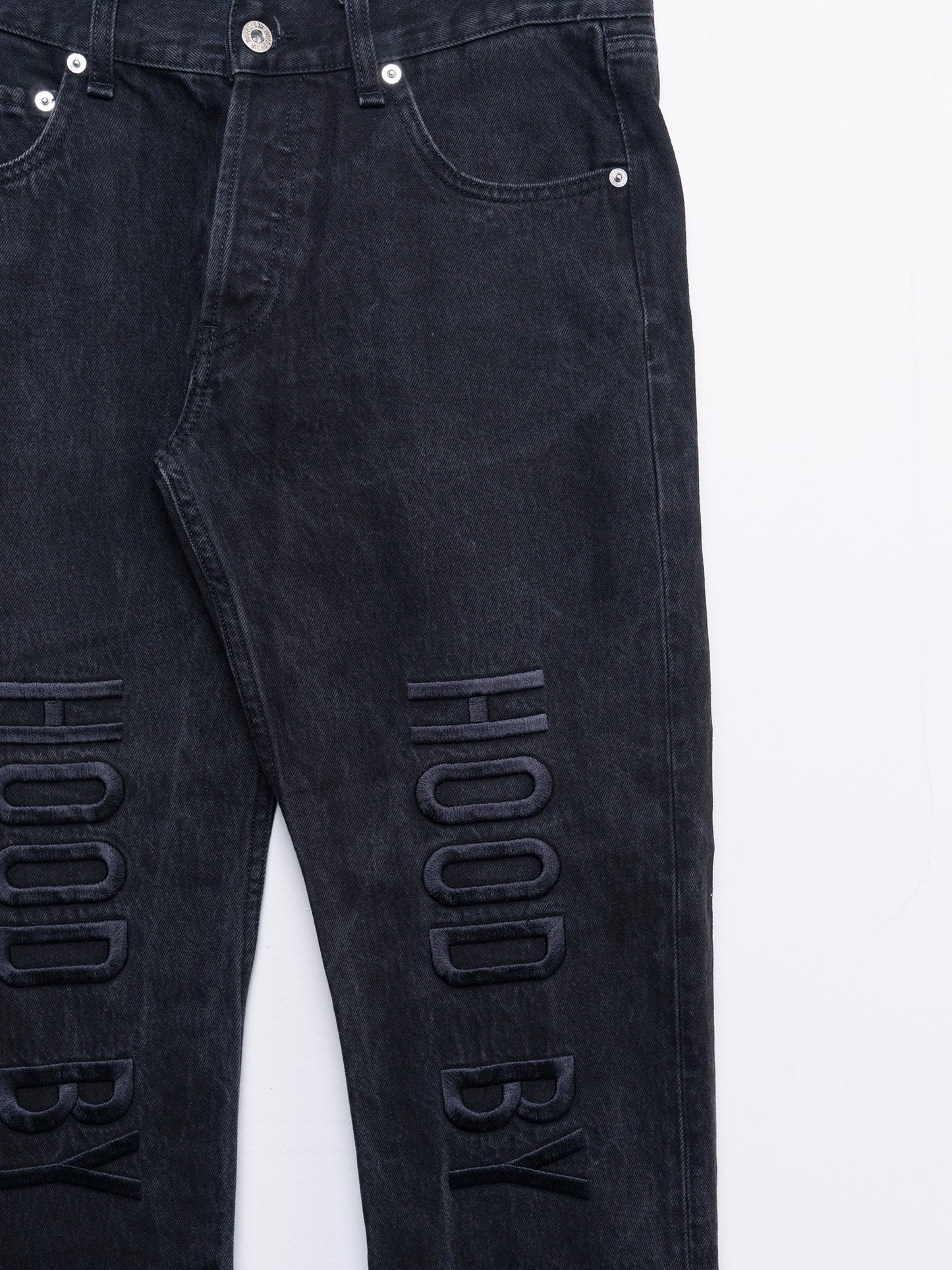 Embroidered Logo Jeans
