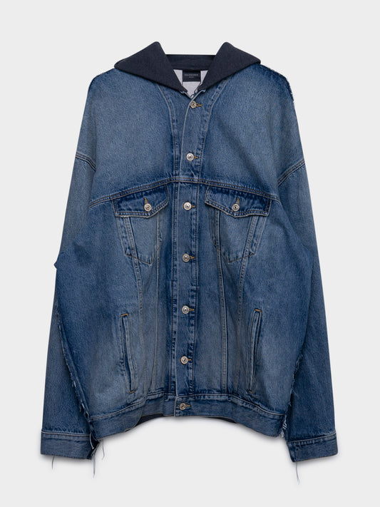 Hybrid Hooded Denim Jacket