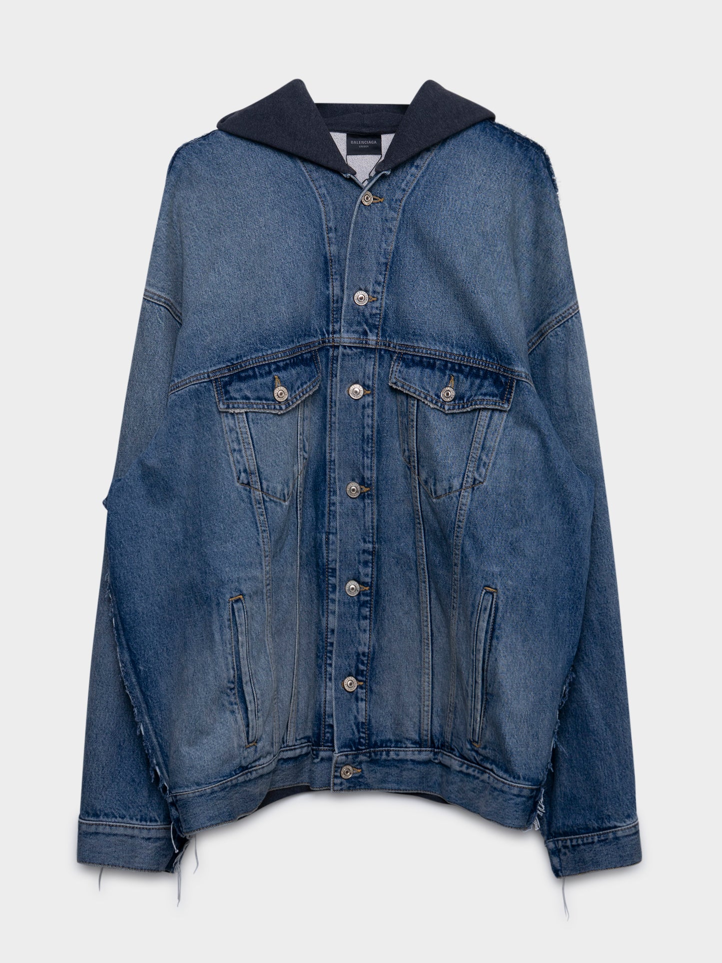 Hybrid Hooded Denim Jacket