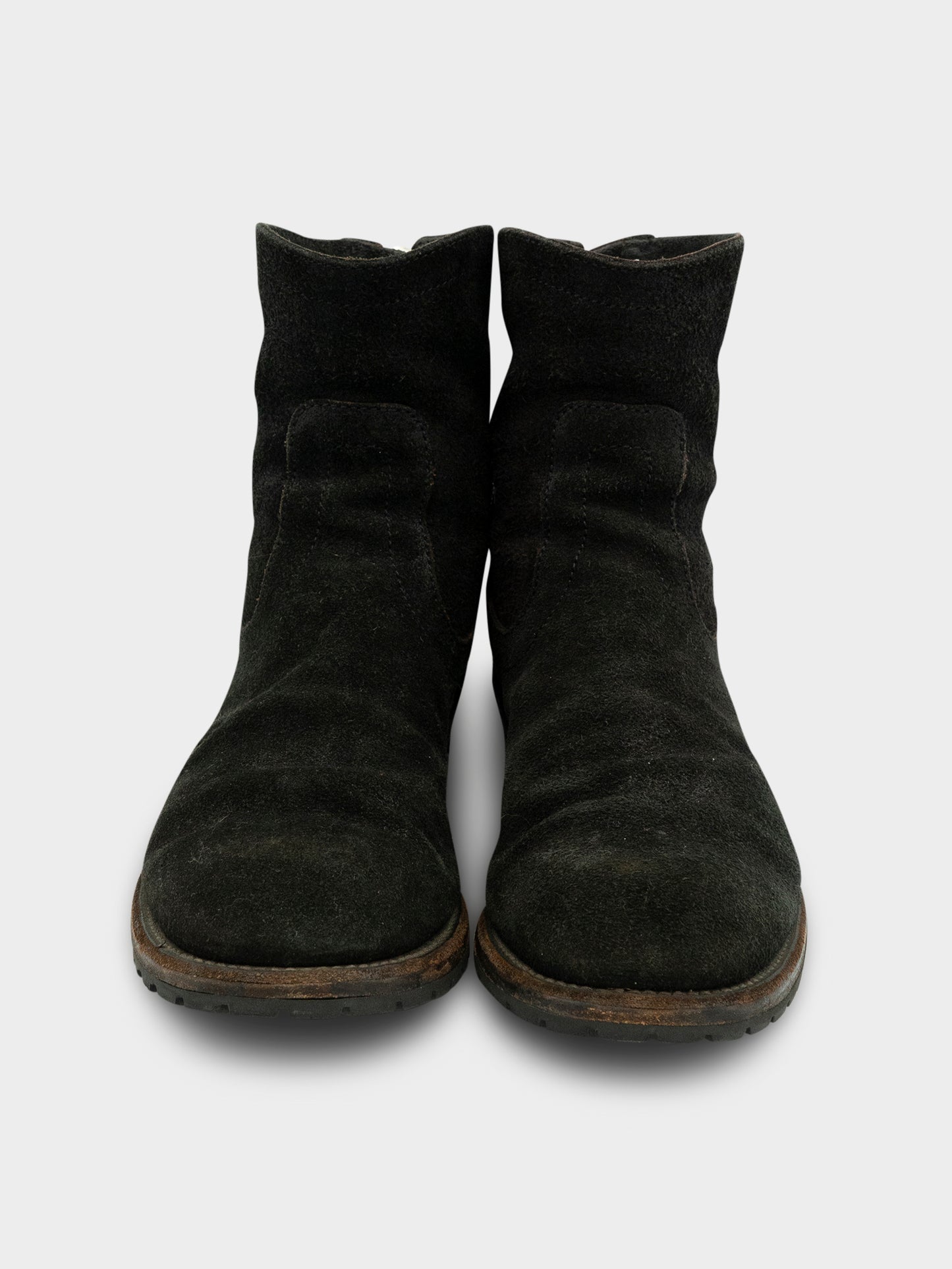 Blistered Leather Backzip Boots