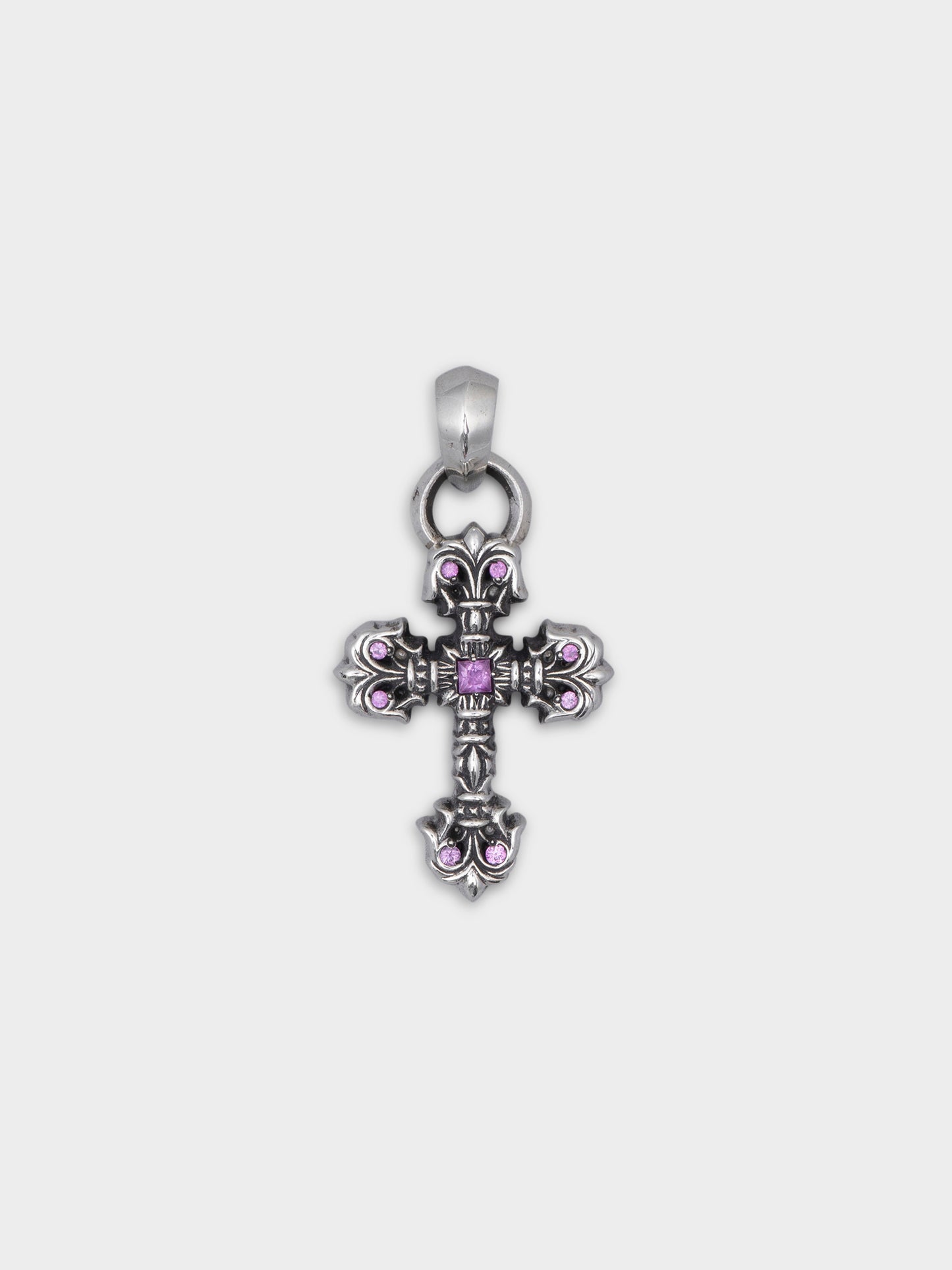 Large Pink Sapphire XS Filigree Pendant