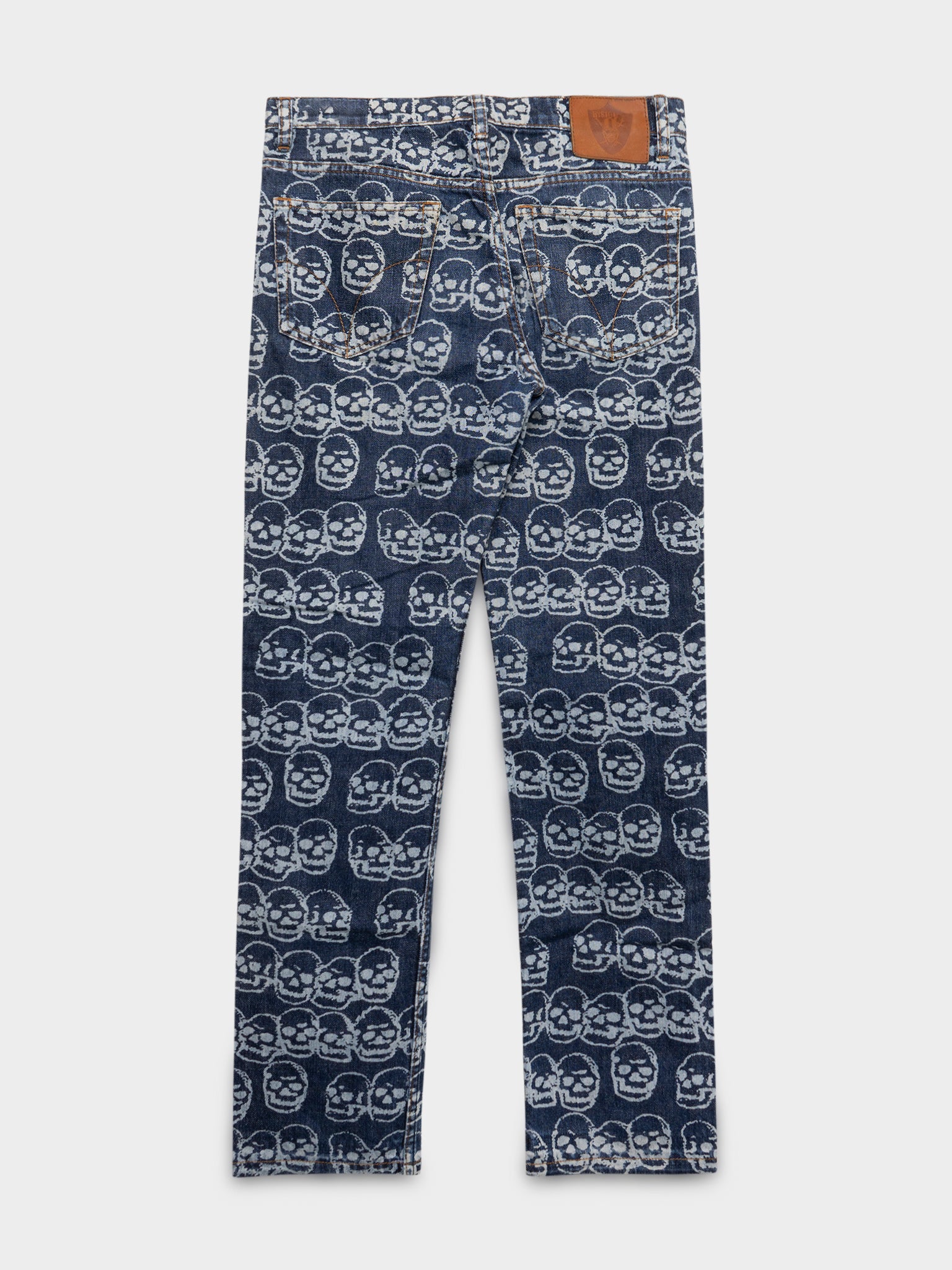 Hysteric Glamour: Blue Skull Print Jeans | Groupie