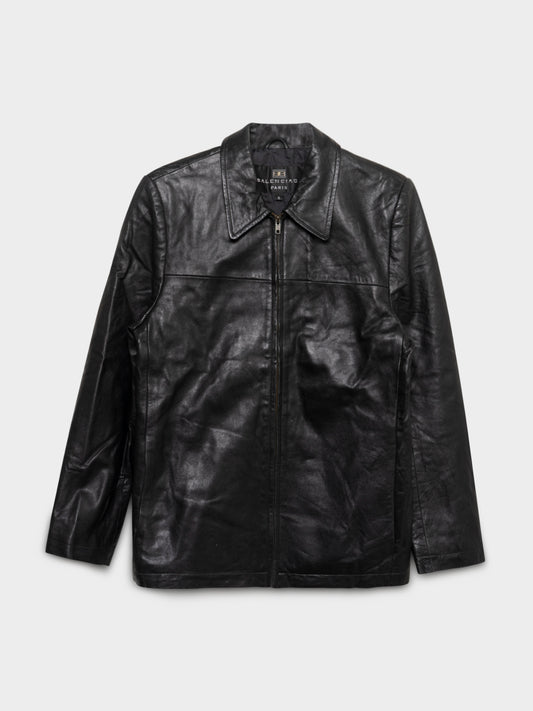 Zip-Up Leather Jacket