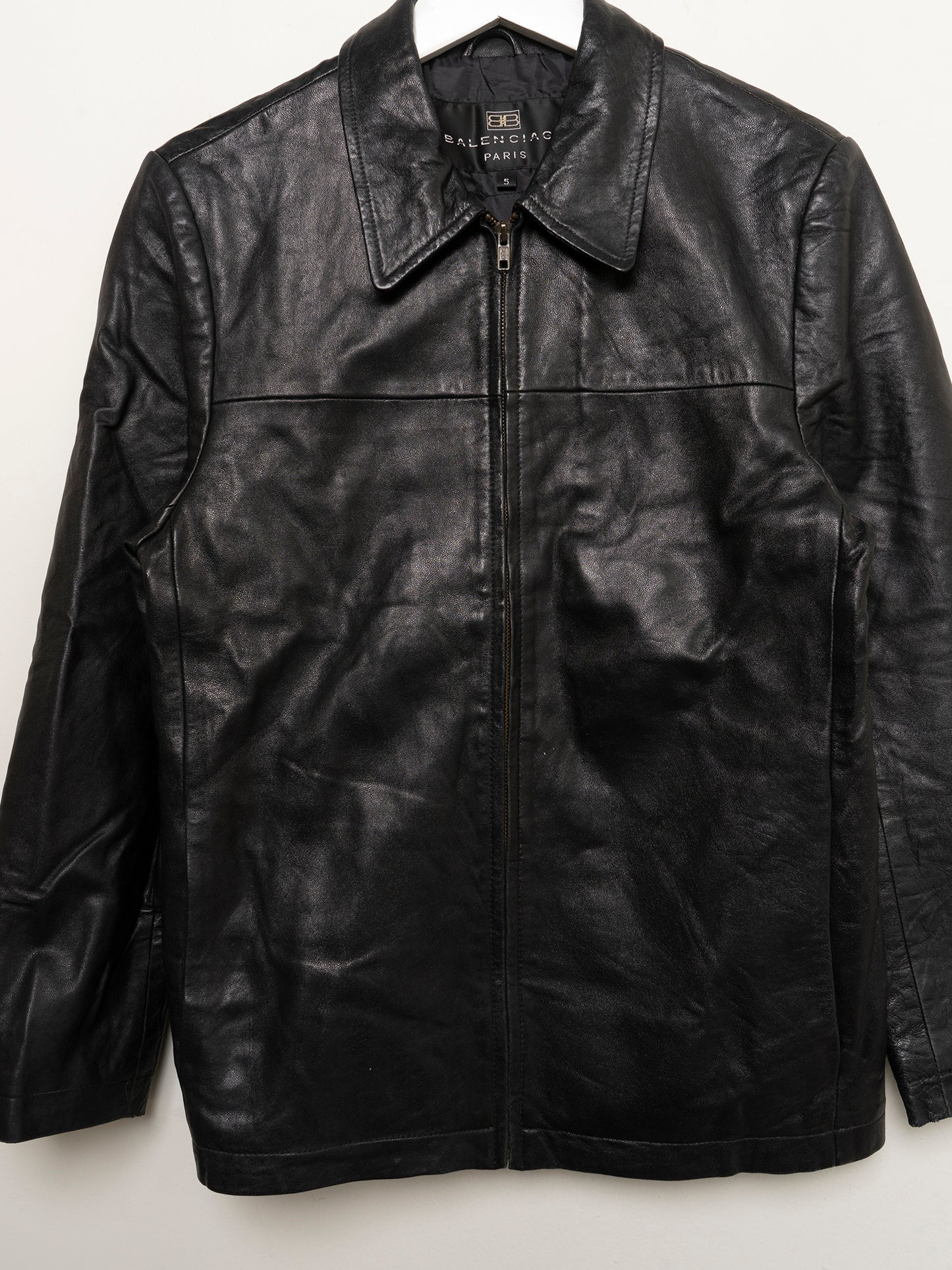 Zip-Up Leather Jacket