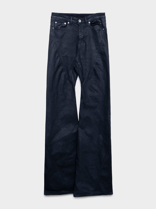 ‘Porterville’ Waxed Bias Bootcut Jeans