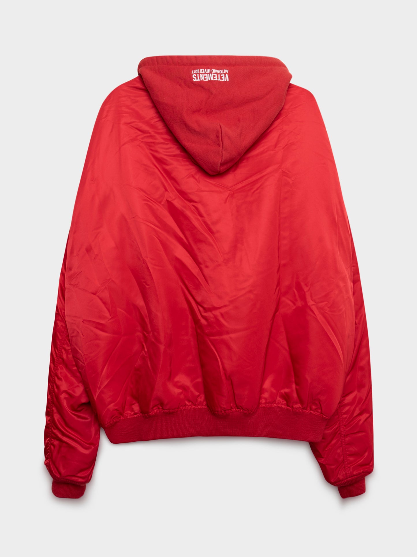 Red Oversized Bomber Jacket