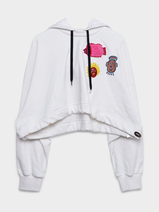 Yayoi Kusama Cropped Hoodie